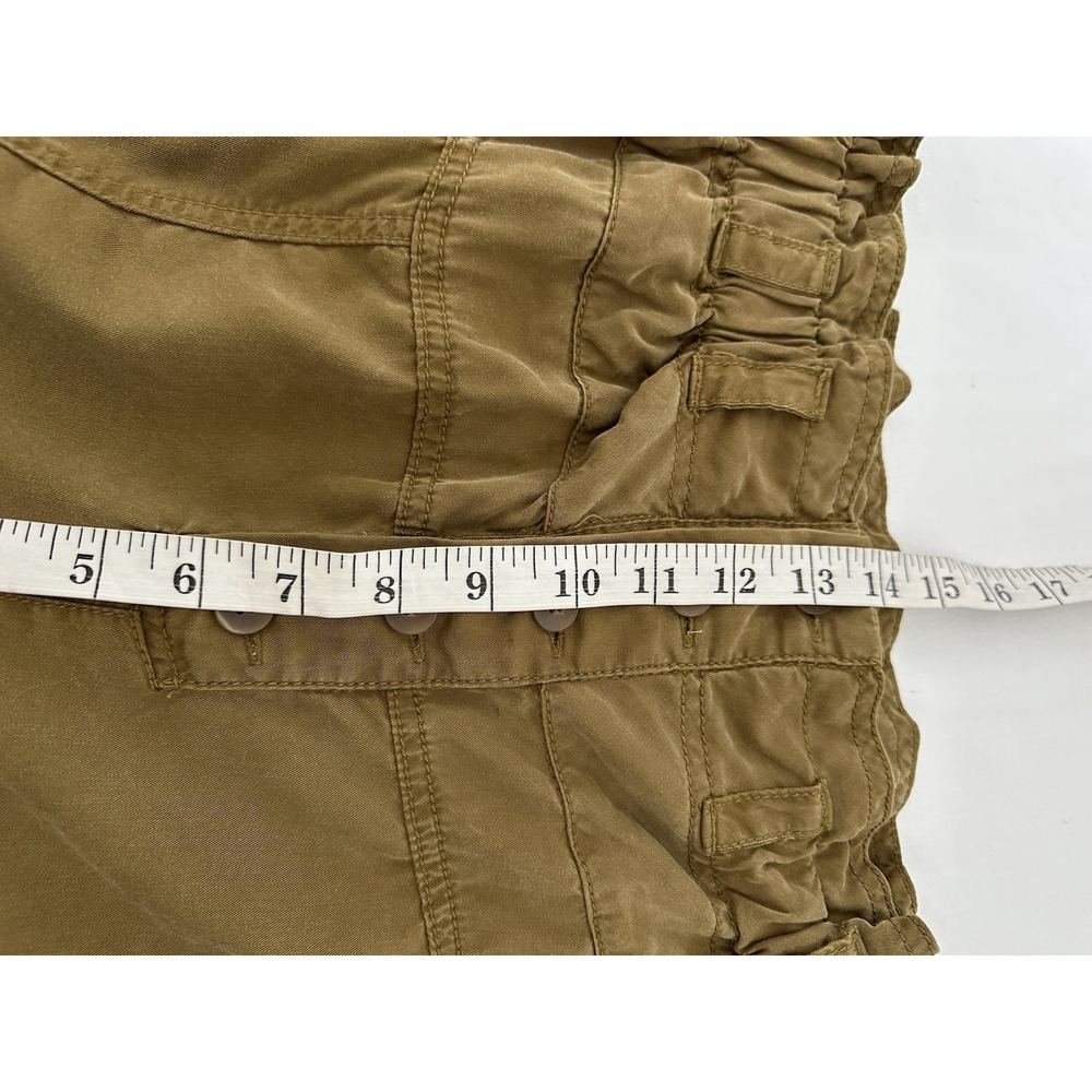 Free People Brown Paper Bag High Waist Tencel Jogger Side Stripe Women Size S - Picture 10 of 11